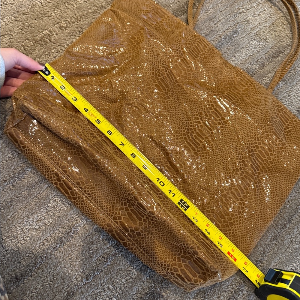 Carlos Falchi Vegan Python Tote Bag - image 4